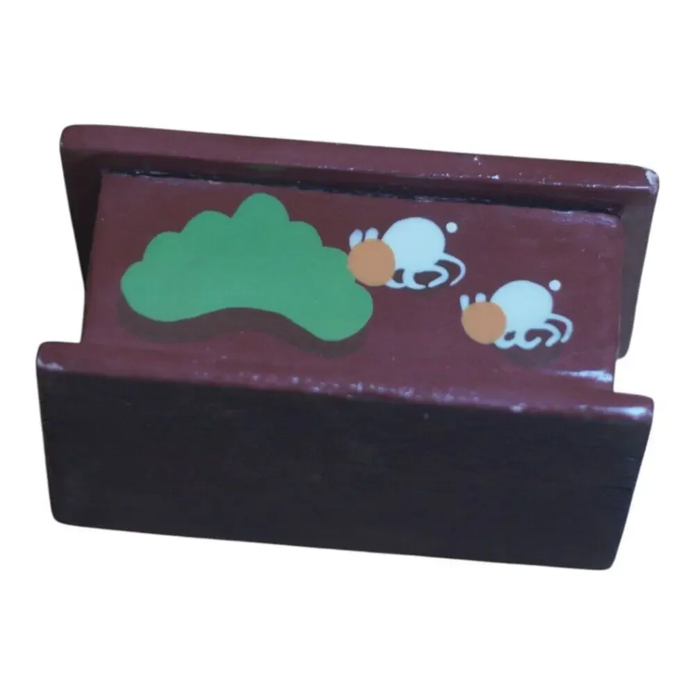 Handpainted Wooden Trinket Box | Folk Art | Marked Peru Folk Art Collectible